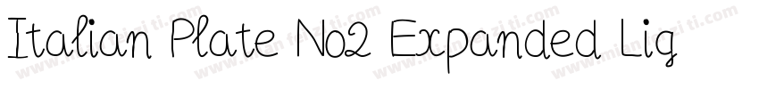 Italian Plate No2 Expanded Light字体转换